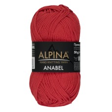 Пряжа ALPINA "ANABEL"   100\% мерсеризованный хлопок   10 шт. х  50 г  120 м ± 6 м №007 красный