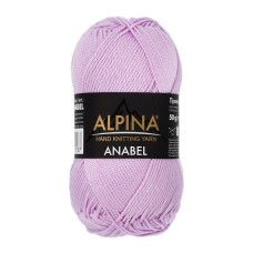 Пряжа ALPINA "ANABEL"   100\% мерсеризованный хлопок   10 шт. х  50 г  120 м ± 6 м №062 сиреневый