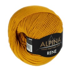 Пряжа ALPINA "RENE"   100\% мерсеризованный хлопок   10 шт. х  50 г  105 м ± 5 м №190 золотистый