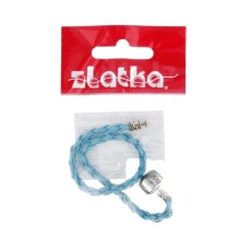 "Zlatka"   Браслет плетеный   RBL-01   21 см  5 шт  СК/Распродажа №06 голубой