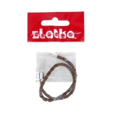"Zlatka"   Браслет плетеный   RBL-01   21 см  5 шт  СК/Распродажа №09 коричневый