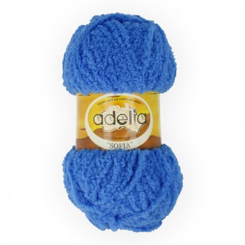 Пряжа ADELIA "SOFIA"   100\% полиэстер   10 шт. х  50 г  90 м ± 6 м №24 синий