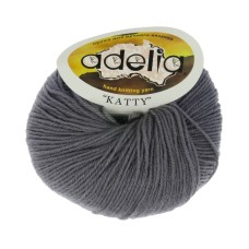 Пряжа ADELIA "KATTY"   100\% шерсть   10 шт. х  50 г  150 м ± 10 м №12 серый