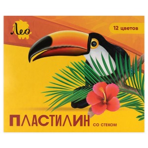 "Лео"   "Ярко"   Пластилин классический   LBMC-0112   240 г ( в картонной упаковке )  12 цв. .