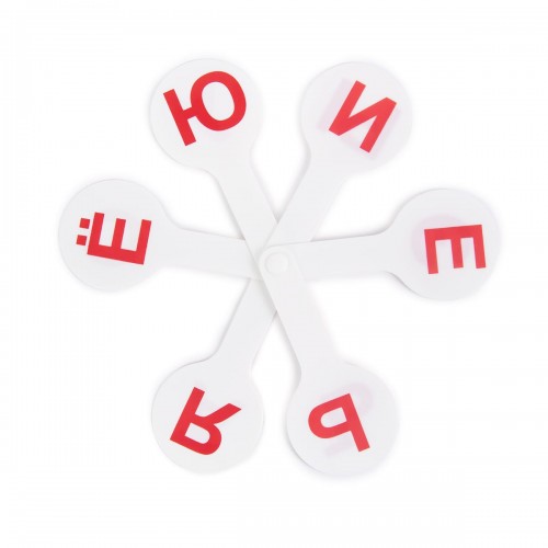 "Лео"   "Учись"   Веер-касса. Гласные буквы   LLF-10 .