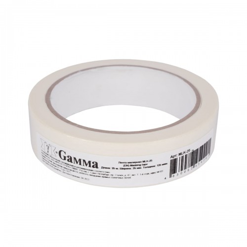 "Gamma"   Лента малярная   MLK-25   25 мм х 25 м белый