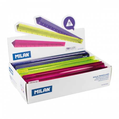 "Milan"   Линейка трехгранная   15 см  60 шт. 351260C