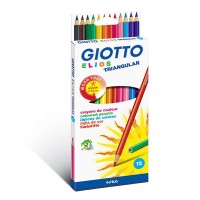 "Giotto"   Карандаши цветные пластиковые трехгранные   заточенный   12 цв. F275800