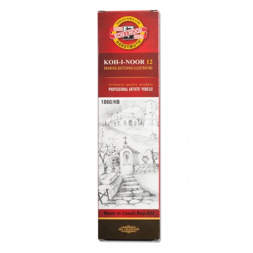 "KOH-I-NOOR Hardtmuth"   Карандаш чернографитный 1860   заточенный   12 шт. 186004H00104