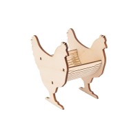 Заготовка для декорирования "Mr. Carving"   КЛ-26   Подставка под яйцо   фанера   8.8  x 5.4 x  8 см Курочки