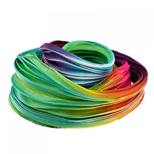 Лента декоративная "Floranta" Shibori   (Шибори)   120 мм  20 см № 52 сине-голубой