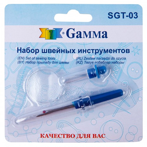 Набор для шитья "Gamma"   SGT-03   Набор швейных инструментов нитковдеватель, мини-лупа, вспарыватель