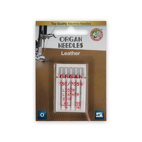 Иглы для быт. шв. машин "ORGAN"   для кожи ассорти   5 шт  в блистере 5326000BL №90-100