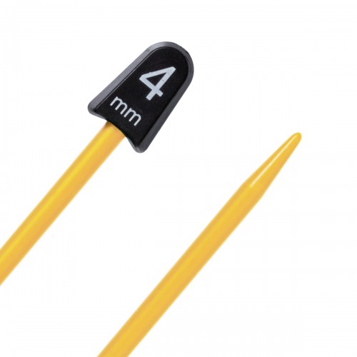 Спицы  PRYM 218402   прямые   пластик  d 4.0 мм  17 см  2 шт желтые