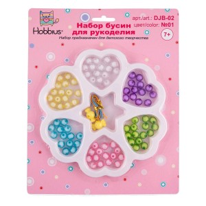 "Hobbius"   Набор бусин для рукоделия   DJB-02   5 шт №05 ассорти