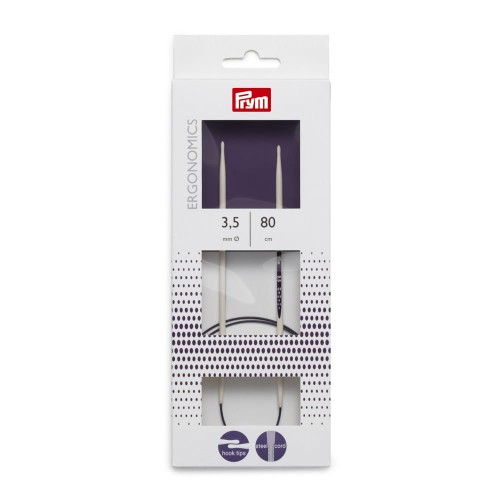 Спицы  PRYM 215803   круговые Ergonomics   пластик  d 3.5 мм  80 см  1 шт .