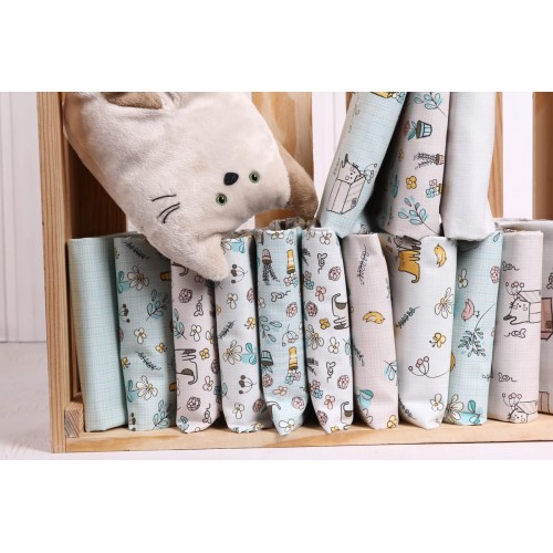 Ткань для пэчворка PEPPY   МАРТОВСКАЯ ПЕСНЯ   ФАСОВКА   50 x 55 см  146 г/кв.м ± 5   100\% хлопок МП-05 зеленый