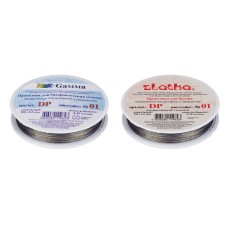 "Zlatka"   / "Gamma"   Проволока для бисера (ланка)   DP  d 0.45 мм  100 м ± 0.5 м №01 под серебро