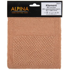 Пряжа ALPINA "KLEMENT"   80\% альпака, 20\% мериносовая шерсть   4 шт. х  50 г  300 м ± 10 м №25 св.бирюзовый