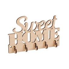 Заготовка для декорирования "Mr. Carving"   ВД-761   Ключница "Sweet Home"   фанера   13  х 10 х  2.9 см .