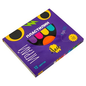 "Лео"   "Играй"   Пластилин классический   LPMC-0112   240 г ( в картонной упаковке )  12 цв. .