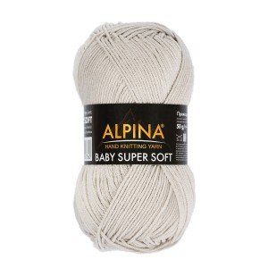 Пряжа ALPINA "BABY SUPER SOFT"   50\% хлопок, 50\% бамбук   10 шт. х  50 г  150 м ± 10 м №11 серый