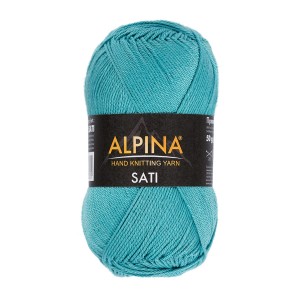 Пряжа ALPINA "SATI"   100\% мерсеризованный хлопок   10 шт. х  50 г  170 м ± 10 м №106 т.синий