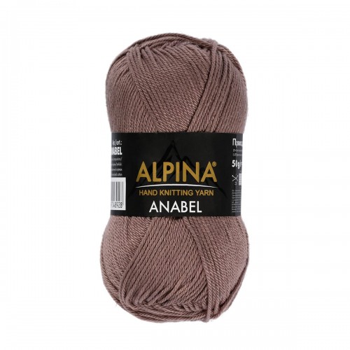 Пряжа ALPINA "ANABEL"   100\% мерсеризованный хлопок   10 шт. х  50 г  120 м ± 6 м №007 красный