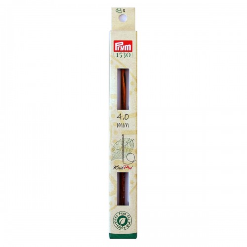 Для вязания "PRYM"   223722   крючок тунисский съемный "Natural"   береза  d 4.0 мм  в картонной упаковке с европодвесом .