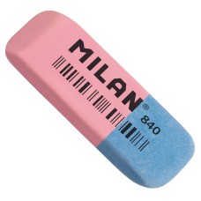 "Milan"   Ластик скошенный 840 двойного назначения   5,2 х 1,9 х 0,8 см  40 шт. CCM840RA розово-голубой