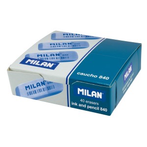 "Milan"   Ластик скошенный 840 двойного назначения   5,2 х 1,9 х 0,8 см  40 шт. CCM840RA розово-голубой