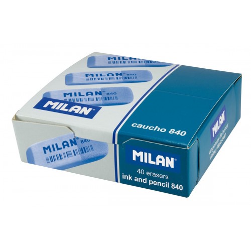 "Milan"   Ластик скошенный 840 двойного назначения   5,2 х 1,9 х 0,8 см  40 шт. CCM840RA розово-голубой