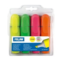 "Milan"   Набор текстовыделителей   4.8мм   4 цв.  перо скошенное 1687804