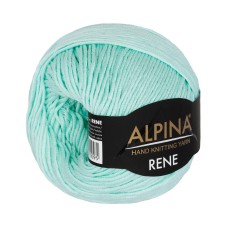Пряжа ALPINA "RENE" 2   100\% мерсеризованный хлопок   10 шт. х  50 г  105 м ± 5 м №137 св.бирюзовый