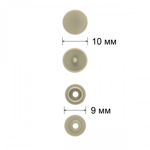 Кнопка "Micron"   POM-10/500   Кнопки пластиковые   пластик  d 10 мм  500 шт. № 014 серый