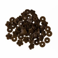 Кнопка "Micron"   POM-12 FL   Кнопки пластиковые   пластик  d 12 мм  15 шт. № 015 коричневый