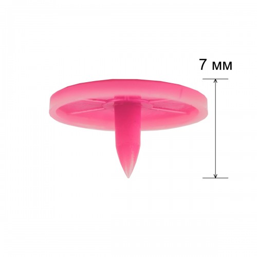 Кнопка "Micron"   POM-15   Кнопки пластиковые   пластик  d 15 мм  15 шт. № 010 ярко розовый