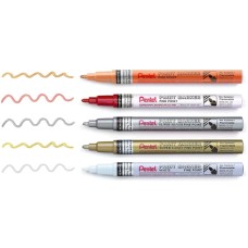 "Pentel"   Набор маркеров перманентных Paint   2.9 мм   5 шт.  пулевидный MSP10-5