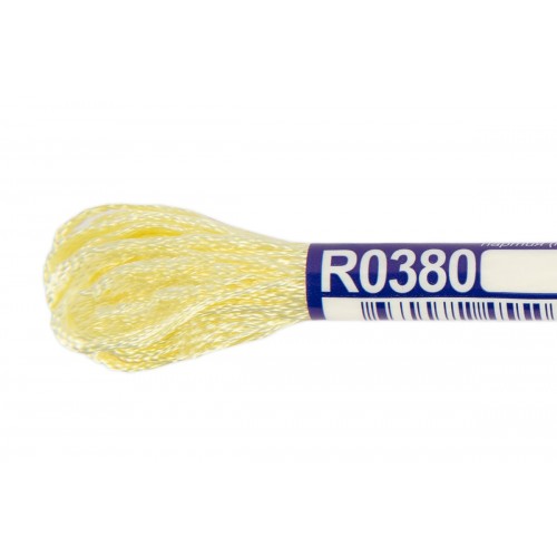 Нитки для вышивания "Gamma"   мулине   100\% вискоза   12 x  8 м R0380 бл.желтый