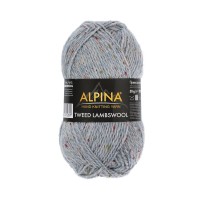 Пряжа ALPINA "TWEED LAMBSWOOL"   75\% шерсть, 25\% полиамид   10 шт. х  50 г  150 м ± 5 м №01 серо-голубой