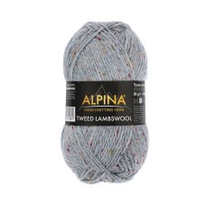 Пряжа ALPINA "TWEED LAMBSWOOL"   75\% шерсть, 25\% полиамид   10 шт. х  50 г  150 м ± 5 м №01 серо-голубой