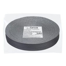 Лента киперная с люрексом   30 мм  TPTL-30   50 м т.серый-серебристый/dark grey-silver