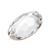 Страз "PRECIOSA"   438-62-301   Crystal   10 х  7 мм  стекло   12 шт  в пакете белый (crystal)