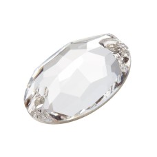 Страз "PRECIOSA"   438-62-301   Crystal   10 х  7 мм  стекло   12 шт  в пакете белый (crystal)