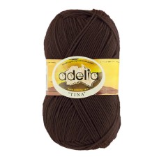 Пряжа ADELIA "TINA"   100\% акрил   5 шт. х  100 г  308 м ± 10 м №102 т.коричневый