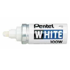 "Pentel"   Маркер перманентный White, белый, короткий корпус   6.5 мм   пулевидный   1 шт. X100W промышленный белый