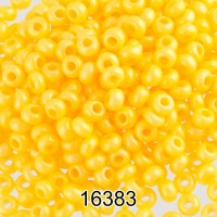 Бисер Чехия круглый 4   10/0   2.3 мм  500 г 16383 (Ф307) т.желтый