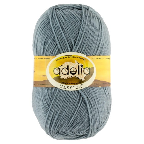 Пряжа ADELIA "JESSICA"   67\% шерсть, 33\% полиэстер   5 шт. х  100 г  260 м ± 10 м №20 серо-голубой