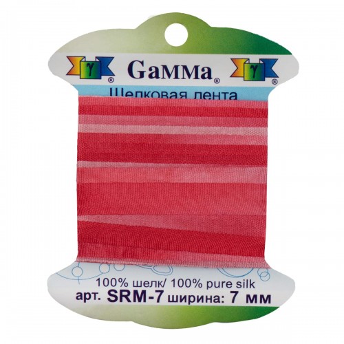 "Gamma"   шелковая   SRM-7   ФАСОВКА   0.2 -  7 мм  9.1 м ± 0.5 м M045 св.розовый/т.розовый