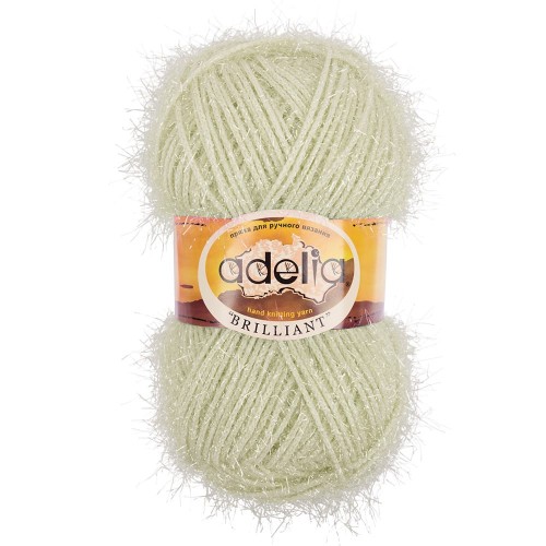 Пряжа ADELIA "BRILLIANT"   100\% полиэстер   10 шт. х  50 г  90 м ± 5 м №18 молочный